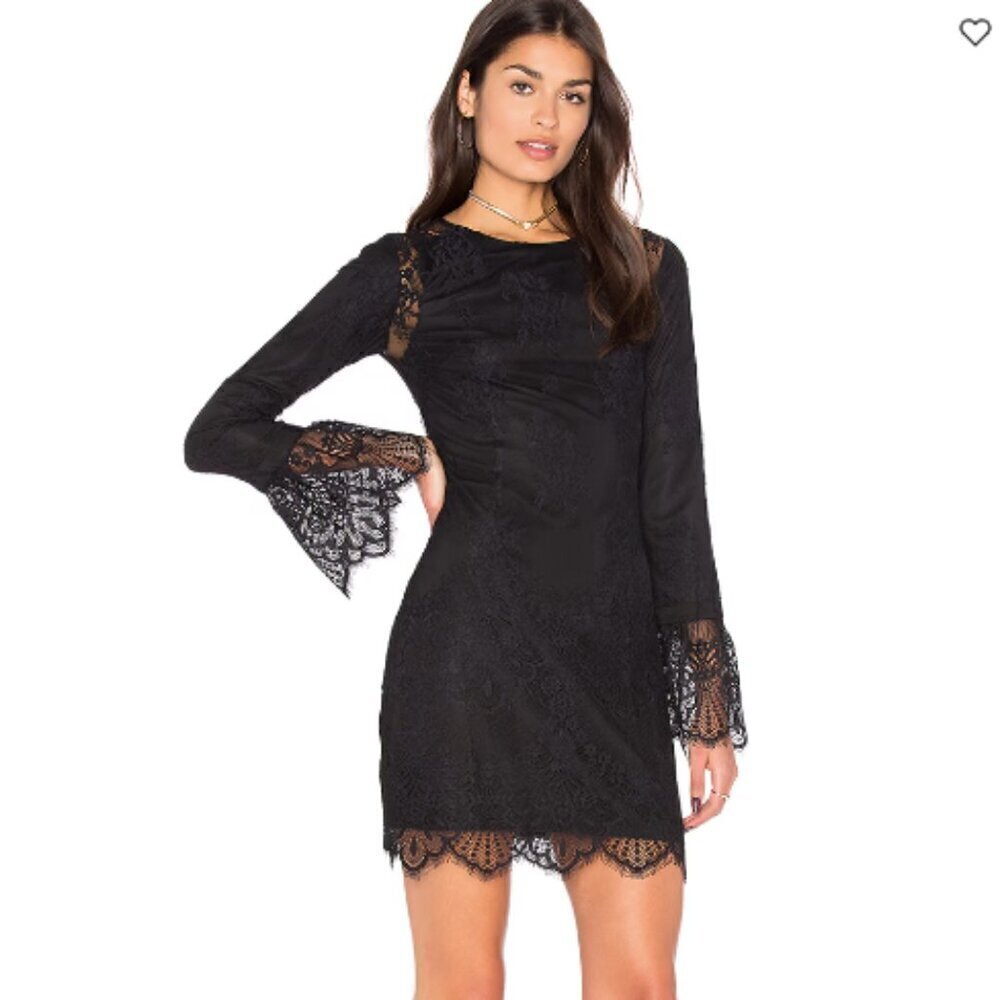 Majorelle Lulu Lace Dress in Black sz XS